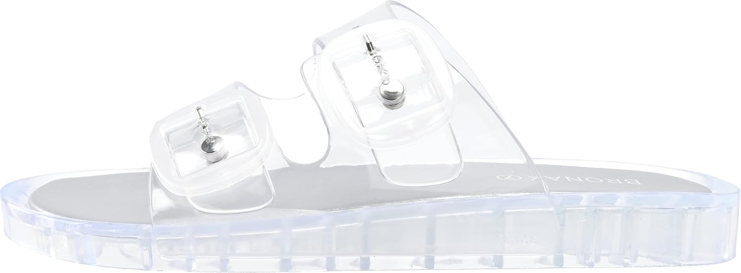 BRONAX Women's Double Buckle Clear Jelly Sandals J100 image 5