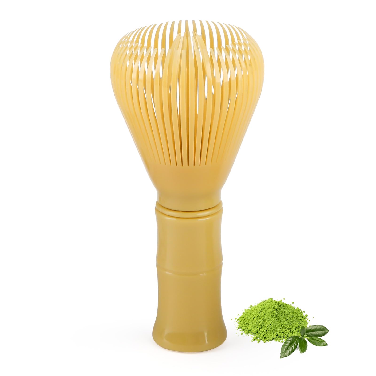 Matcha Whisk, Premium Yellow Resin Matcha Whisk, Traditional Japanese Chasen Set for Matcha Tea Preparation, Durable, Easy to Use & Authentic Design