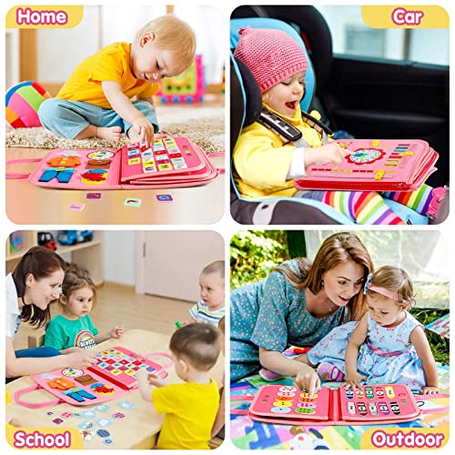 image for Winblo Toddler Busy Board - Montessori Toys for Toddler Girl Birthday 