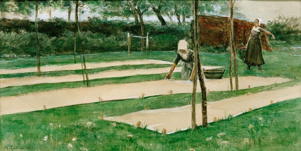 Toile Laundry Max Liebermann 58x90cm pour mur vide
