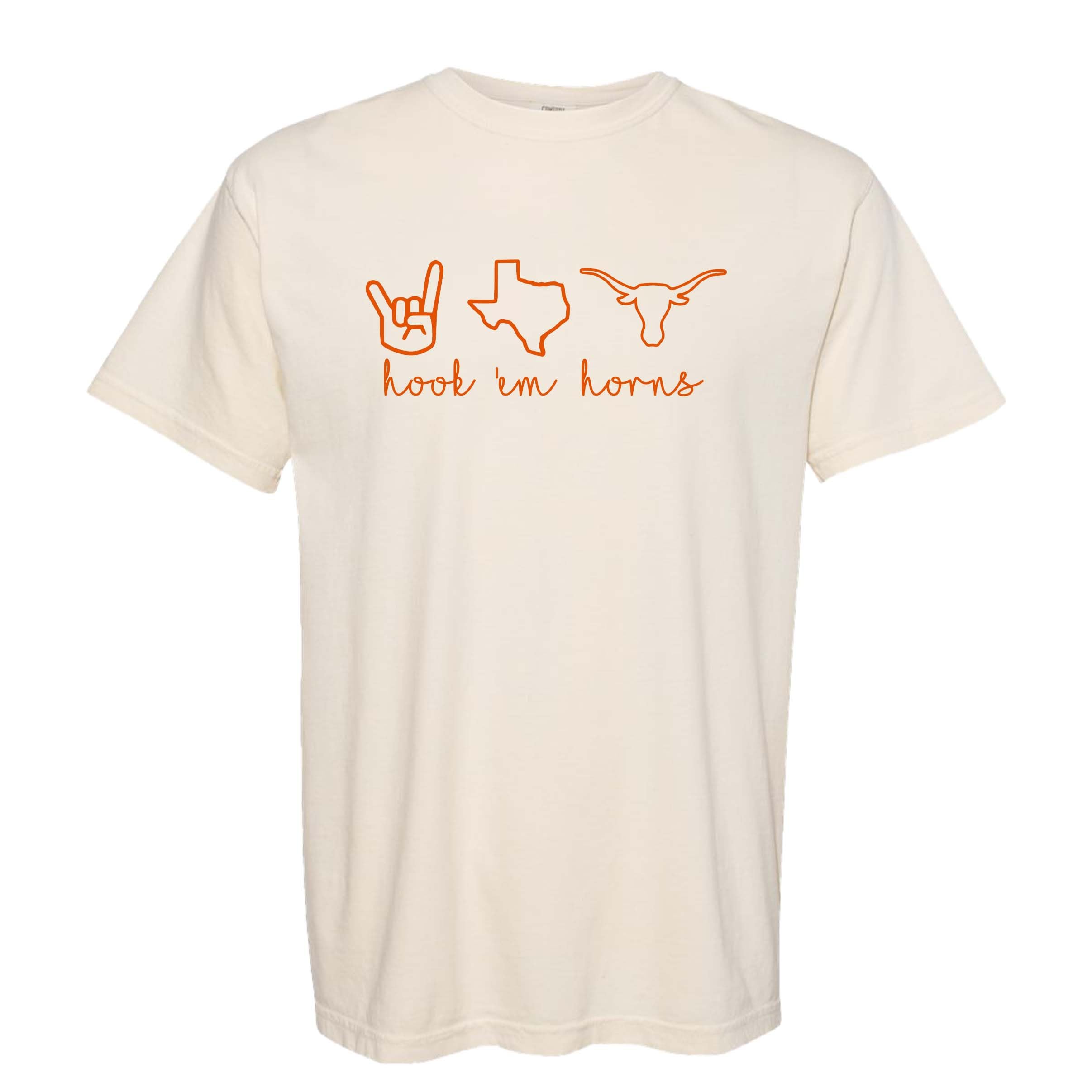 Hook em Horns Texas Shirt - Boho Cow T-Shirt - Unisex