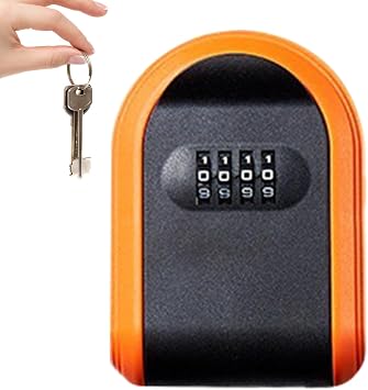 Corded Key Lock Box, Waterproof Key Lockbox, Large Capacity Heavy Duty 4 Digit Password Combination Lock Box for Apartment Indoor Outdoor Garage Keloglu