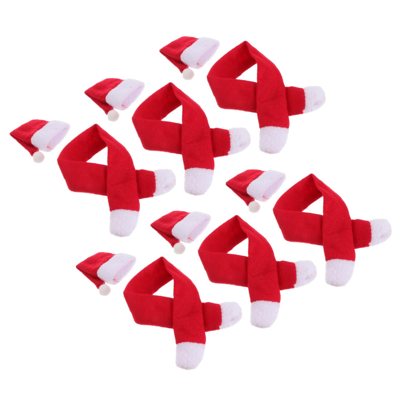Veemoon 6 Juegos Mini Sombreros De Papá Noel Cubierta De Sombrero De Navidad Tapa De Mini Sombreros De Santa para Adornos Vestido De Punto Regalos Papá Noel Rojo Tejido Bebé Vino Tejer
