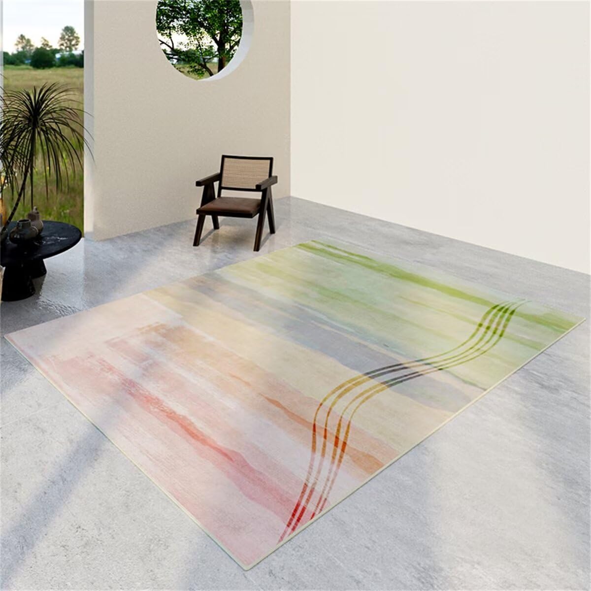 Teppiche Deko Schlafzimmer Bereich Korridor Dekoration Wohnzimmer Teppich Non-Fading Vorhänge 80X150CM