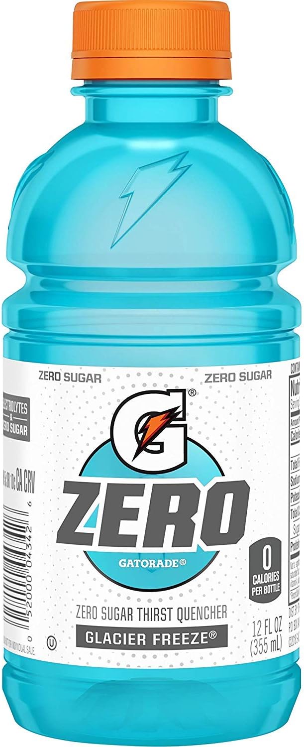 Zero Sugar Thirst Quencher, Glacier Freeze, 12 Ounce, 24 Count