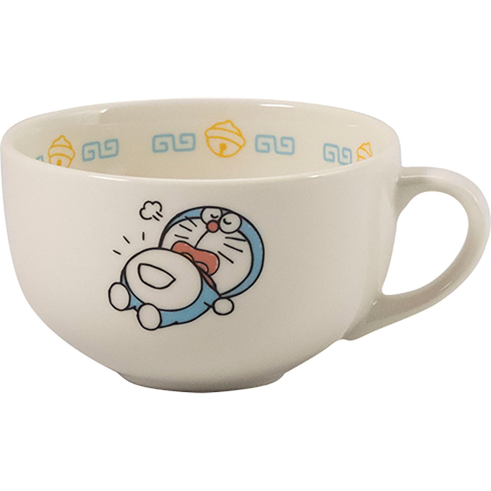 Doraemon Porcelain Soup Cup Mug 14oz Made in Japan I'm Doraemon Blue