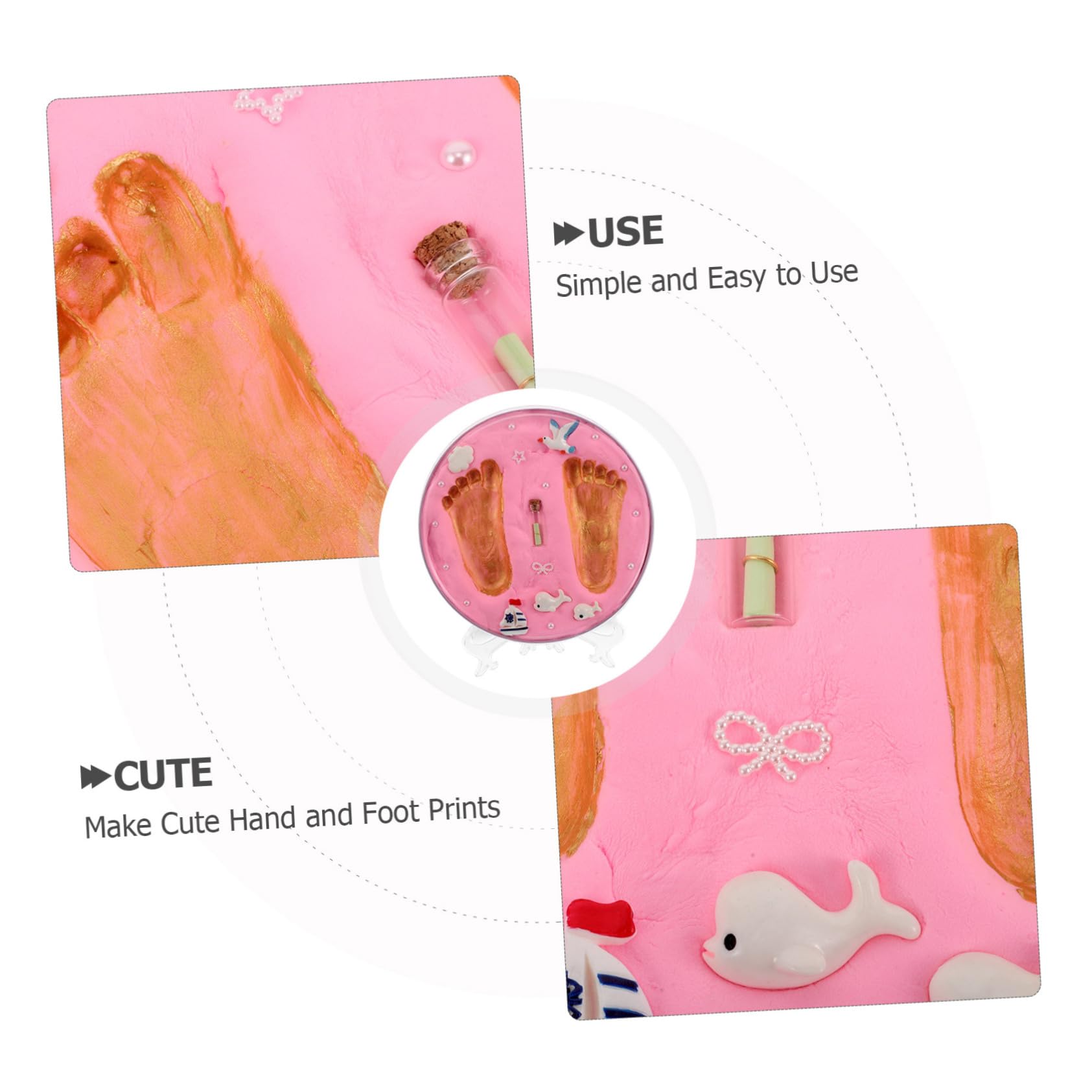 Toyvian Kit Per Calchi Di Mani e Piedi Di Ragazza Ricordi Artistici Per Cameretta Decorazioni Personalizzate Momento Prezioso Per Ragazza