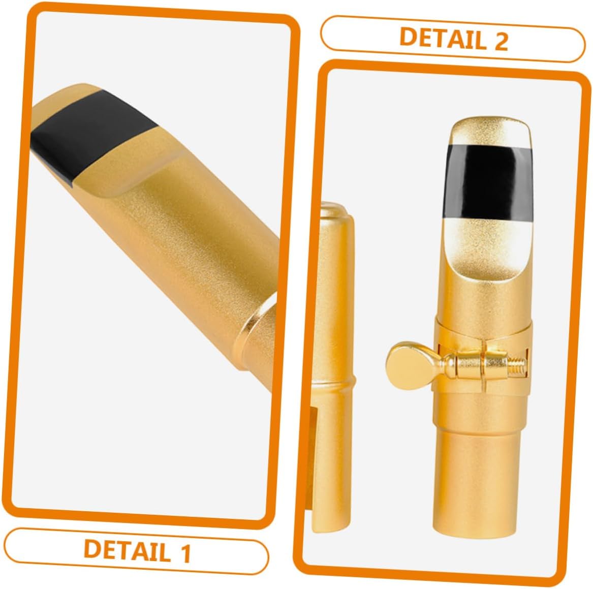 1set Alto Sax Saxophone Mouthpiece Set Reeds Woodwind Instrument Accessories Gold Cap Clip