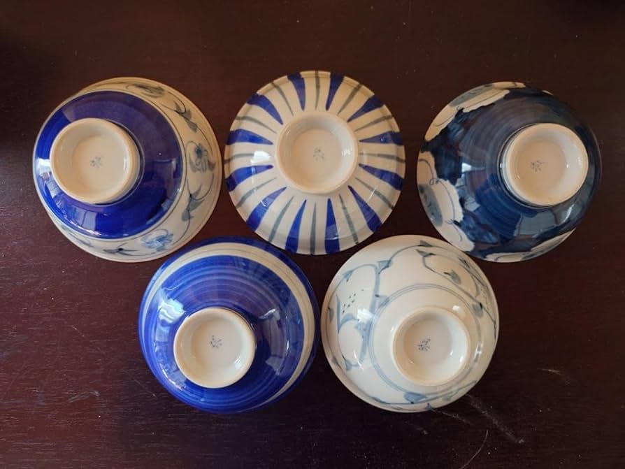 Amazon.co.jp: 有田焼 岳葉作 飯椀揃 5客 : ホーム＆キッチン