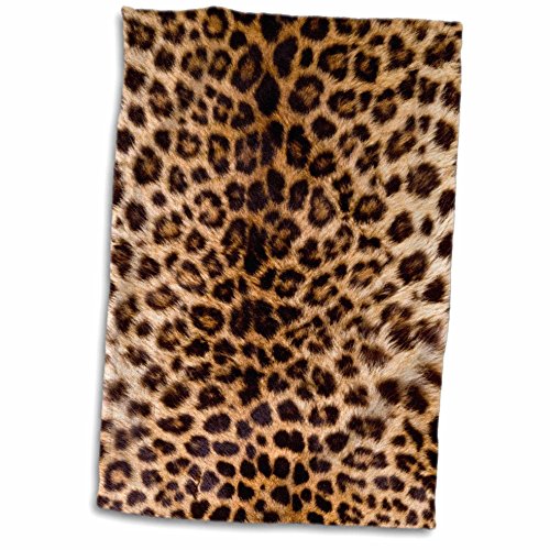 3Drose Hand Towel 15X22 Flag, Leopard Print #TOP22
