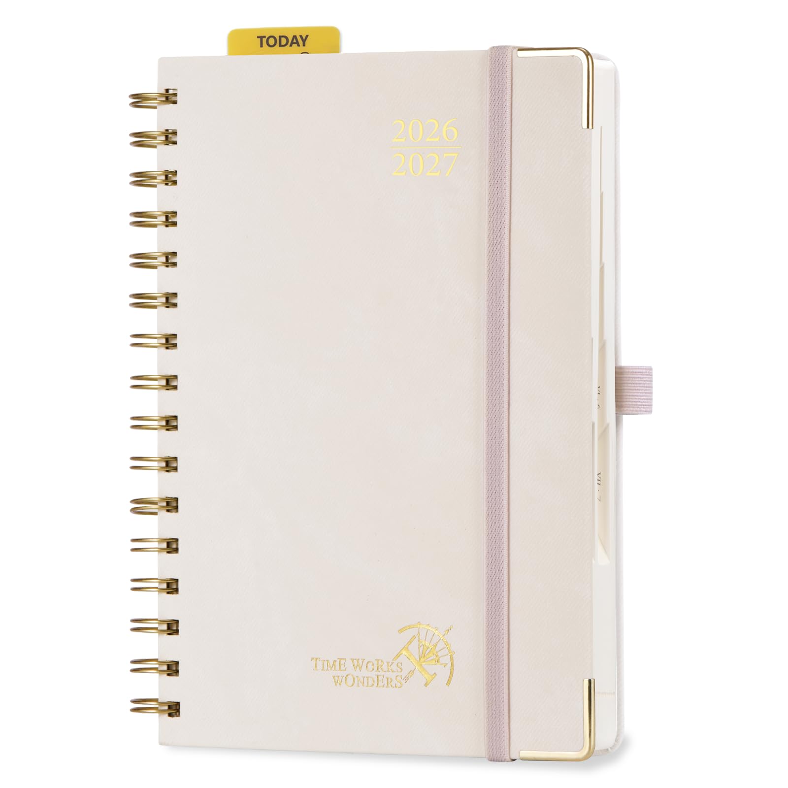 POPRUN 2026-2027 Academic Diary Day to Page A5 Spiral Bound Hard Cover