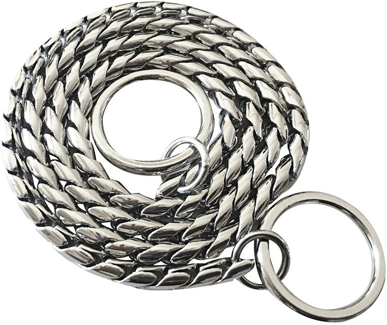 DYBEN Pet Training Snake P Chain Dog Choke Collar (18", Silver)