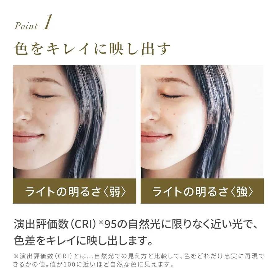 Amazon.co.jp: FESTINO(フェスティノ) 充電式LEDファンミラー