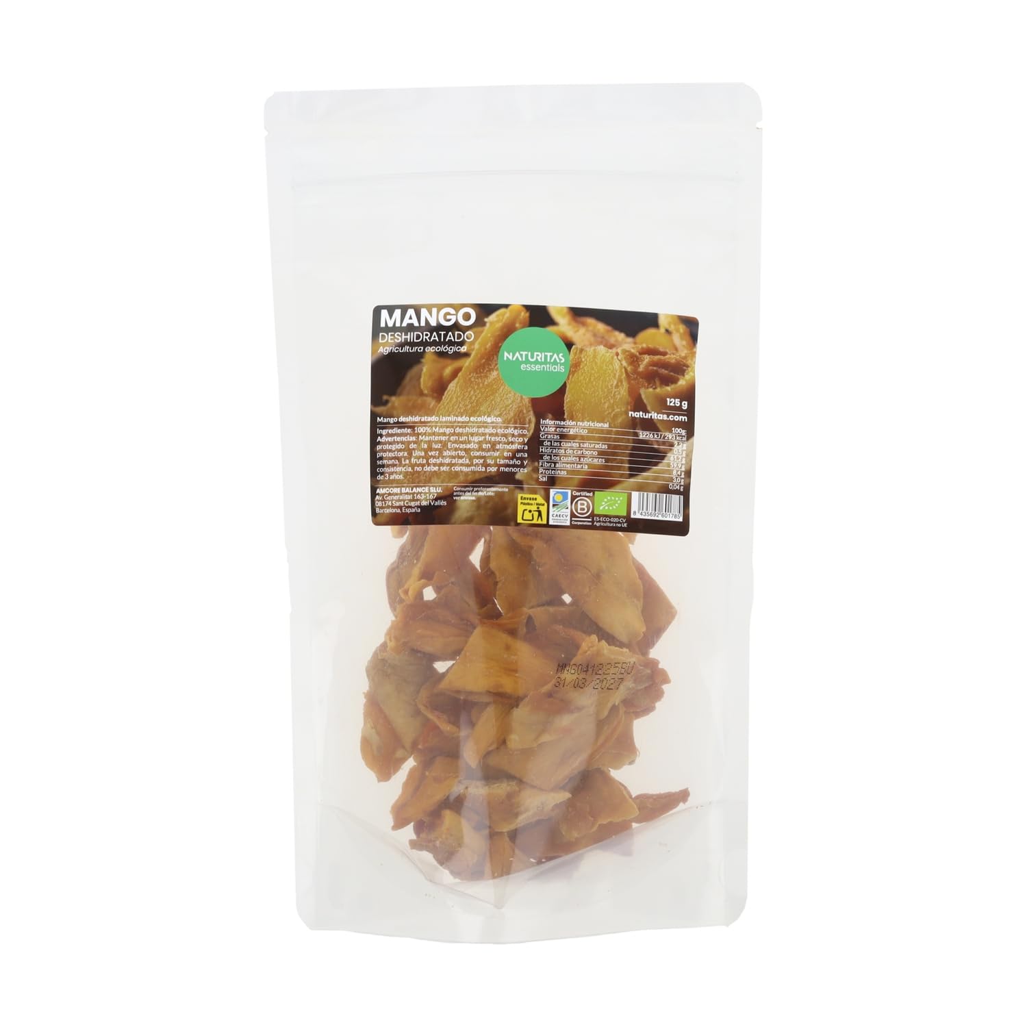 Mango Disidratato Bio 125g Naturitas Essentials | Vegano | Biologico