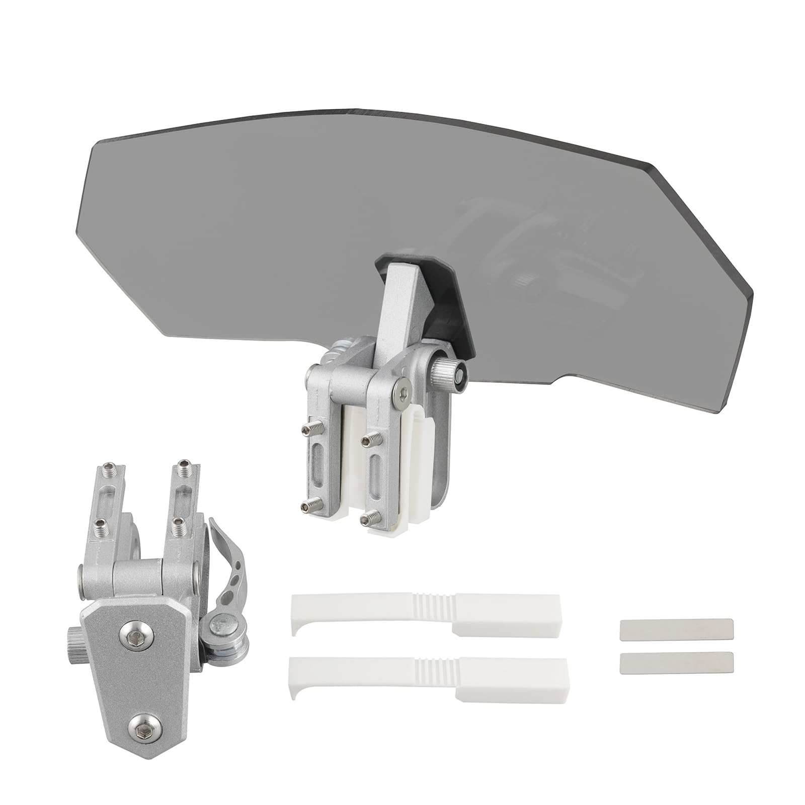 DREAMIZER Parabrezza Universale per Moto, Deflettore Antivento Regolabile con Clip per Estensione Parabrezza Spoiler Deflettore Antivento Compatibile con Honda Kawasaki Yamaha Suzuki Triumph