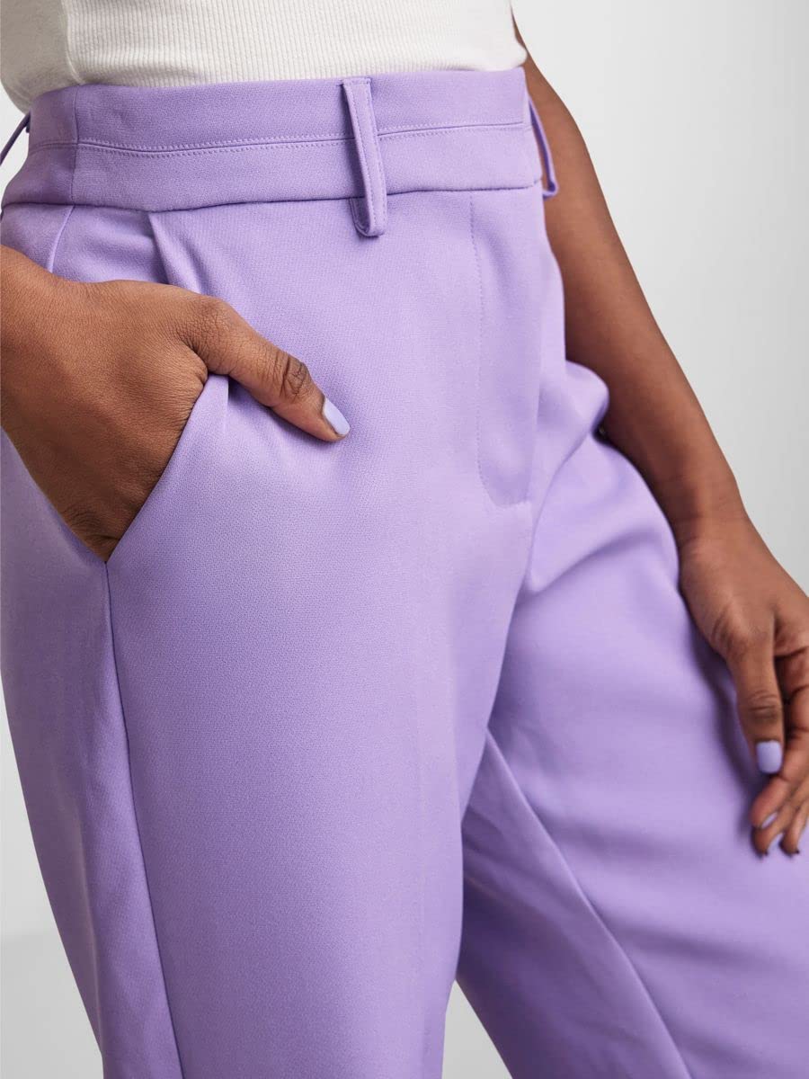 YAS Bluris MW Flared Pant Noos - Pantalones de Traje Mujer