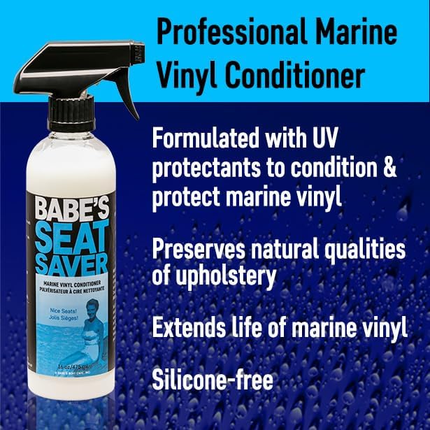 Miniatura 2 de Babe's Boat Care Seat Saver Marine - Acondicionador de tapicería y vinilo  Recambio de limpiador de asiento de barco de 1 galón  Spray de protección