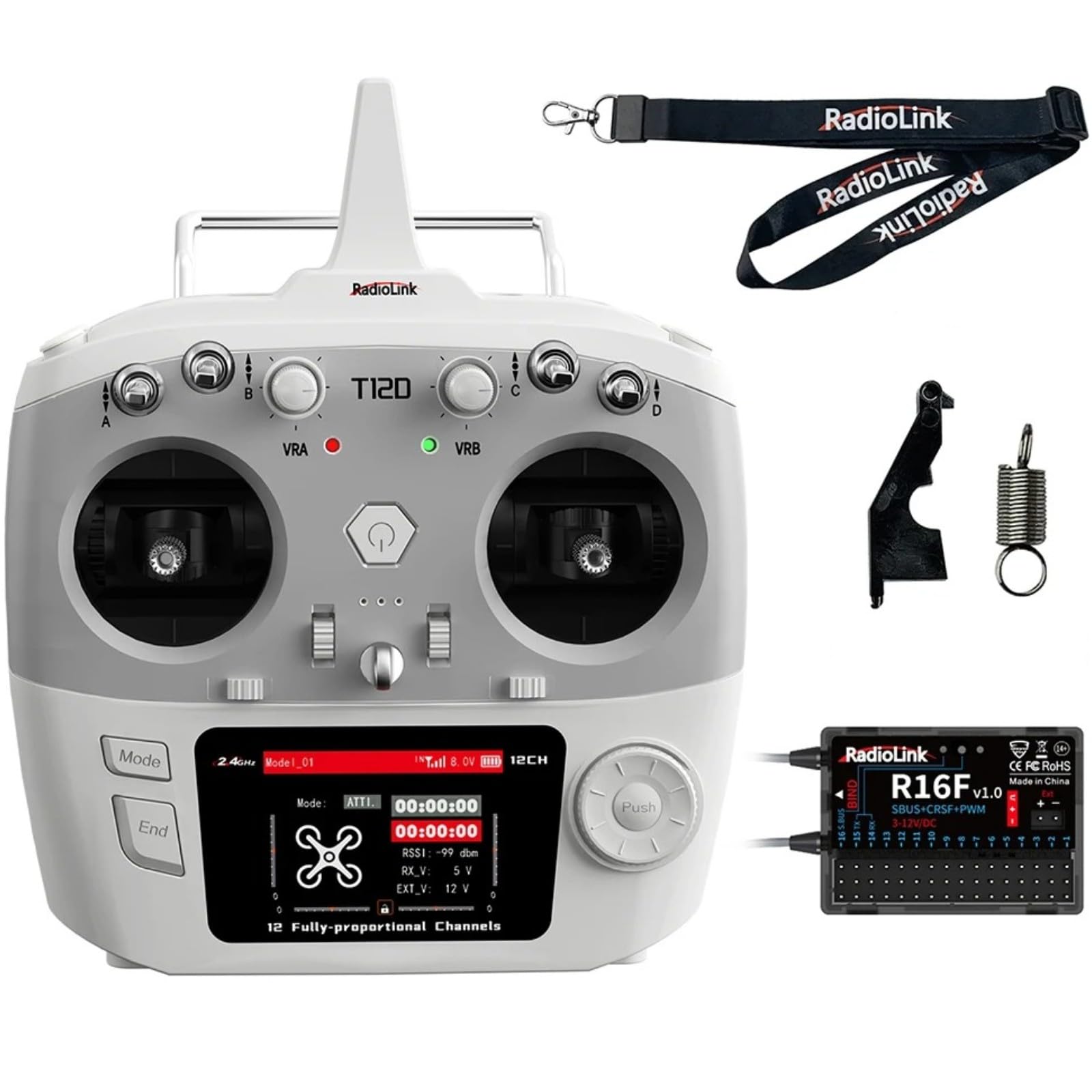 新品 RadioLink T12D 12チャンネル送信機 Amazon | HTLNUZD Radiolink T12D 12チャンネル RC 完全比例