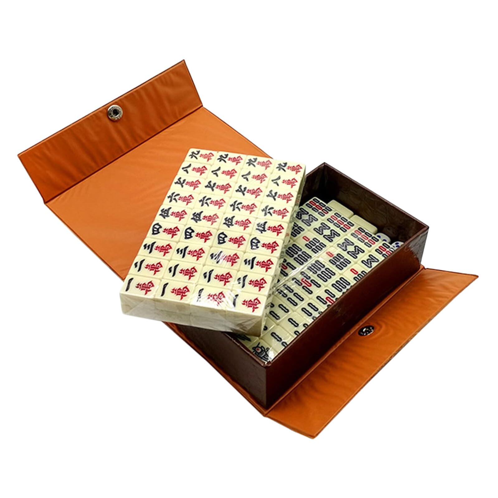 minkissy Mahjong Portatile Mini in Acrilico Gioco da Tavolo | Scatola Portaoggetti Inclusa, Dadi da Gioco Compresi, Adatto a Viaggio e Treno Colore Casuale