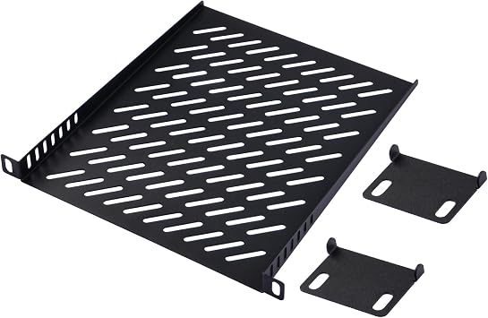 GeeekPi 10 inch 0.5U Rack Shelf, 10.23inch Depth, 0.5U Server Rack Shelf Vented Rack Mount Cantilever Tray for DeskPi Rackmate T2/T0 Plus/T1 Plus/TL1 Network Cabinet