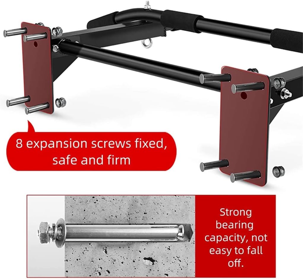 Wall Mounted Heavy Duty Bar Steel Home Gym Indoor Pull Up Training Fitness Equipment Load 200kg