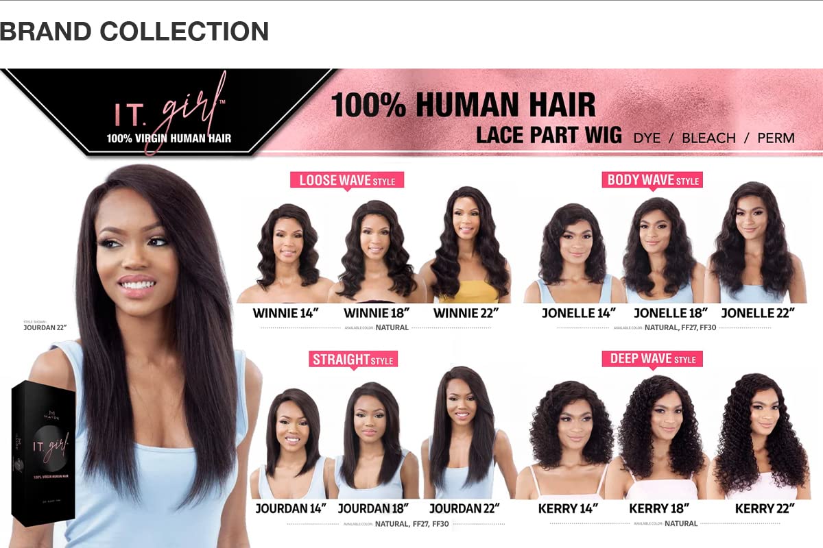MAYDE BEAUTY IT GIRL 100% VIRGIN HUMAN HAIR LACE FRONT WIG JOURDAN - 18"