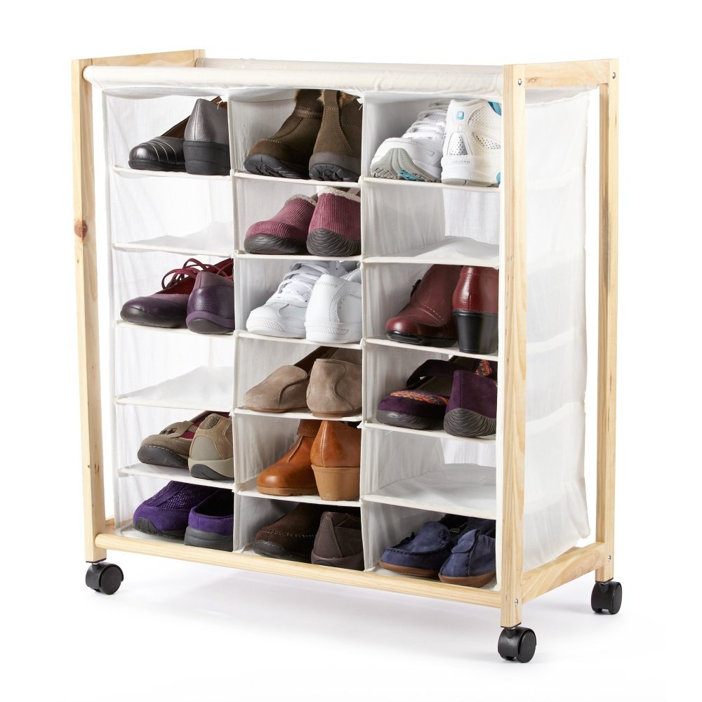 SIMPDIY Shoe Box,12 pcs Shoe Storage Boxes Clear Plastic Stackable, Shoe Organizer Containers with Lids for Women/Men