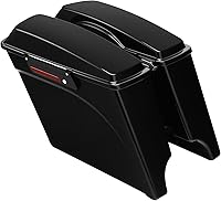 Vista 15 de TCT-MT. - Alforjas alargadas de 5.0 pulgadas con llave de cerrojo para Harley Touring 1993-2013 Road King Electra Street Glide FLHR FLHT FLHTCU