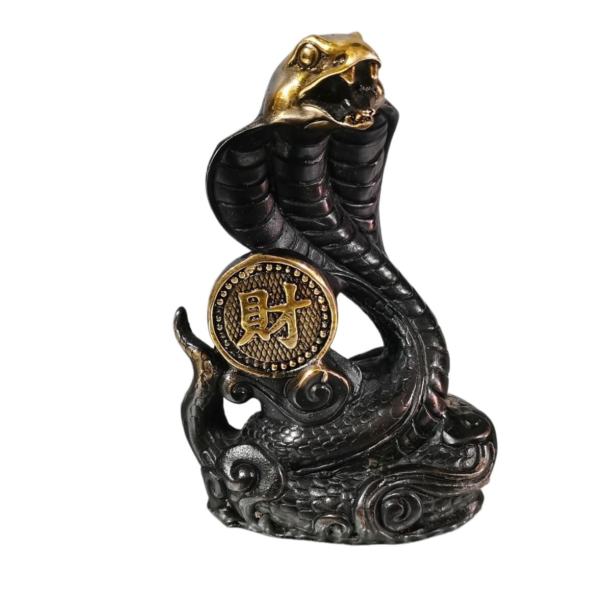 LMChx Cobra Ornament Made Of Antique Gilt Bronze, 10cm High(A)