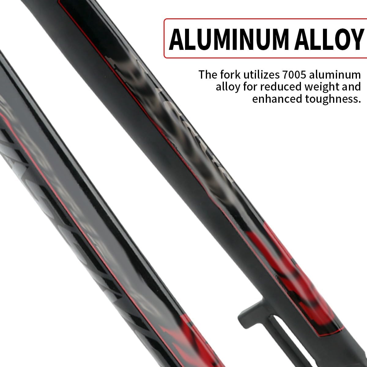 Bikes Rigid Suspension Forks 1-1/8" Threadless Straight Steerer Universal 26/27.5/29" Disc Brake 9 * 100mm QR Mountain Bike Front Fork Aluminum Alloy Super-Light Hard Forks