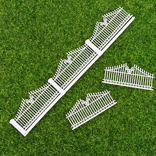 NICEXMAS Cerca de PlÃ¡stico de Jardim Decorativo Cerca de Piquete Branco Protetor Protetor de Borda