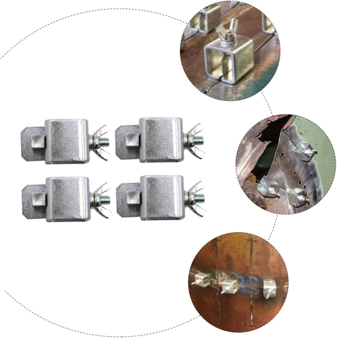 8Pcs Metal Butt Welding Clamps for Auto Body Panel Alignment Durable Rustproof Welding Clips for Door Skin Repair and Precision Welds Easy Installation for DIY