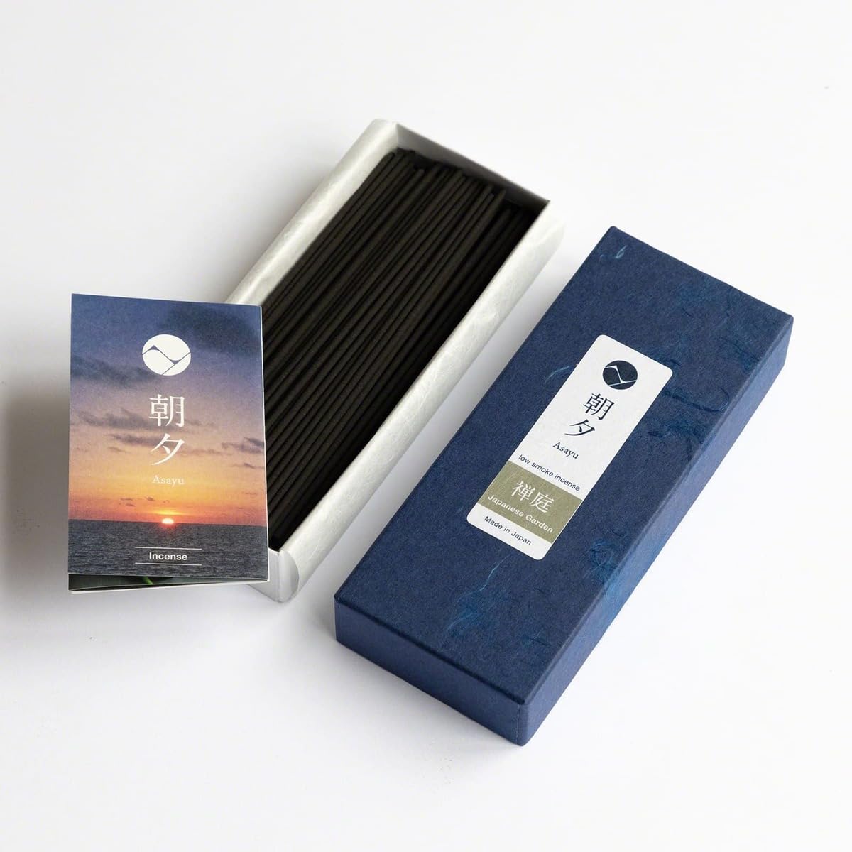 Asayu Japan Räucherstäbchen Geschenkset mit Zen Räucherstäbchenhalter und Messingständer - Japanischer Zen Garten + Zen Räucherstäbchenhalter