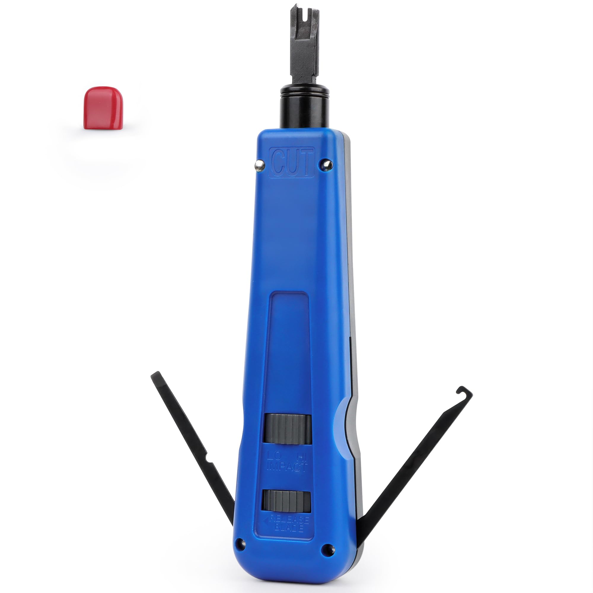 Impact Punchdown Tool, Uvital Professional Ethernet Tool with Pick and Plier for Module&Network Cable Connection, Adjustable Force, for Use in Cat5/Cat6 Network Modules, Patch Panels