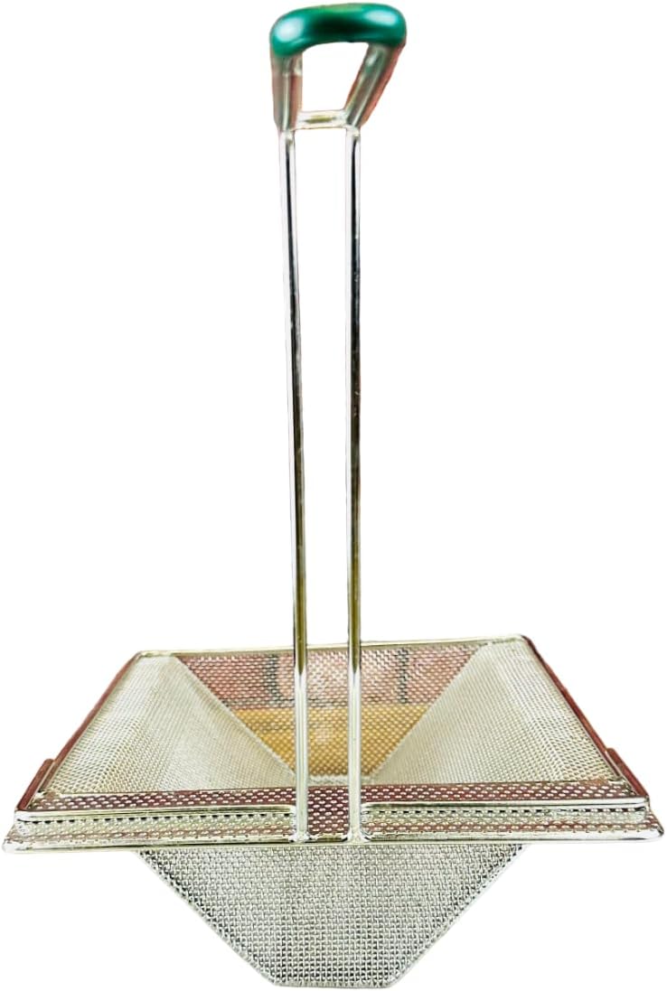 Quality Industries Gas Fryer Sediment Tray, 10.5" x 11.4" (267mmx289mm), Green Handle