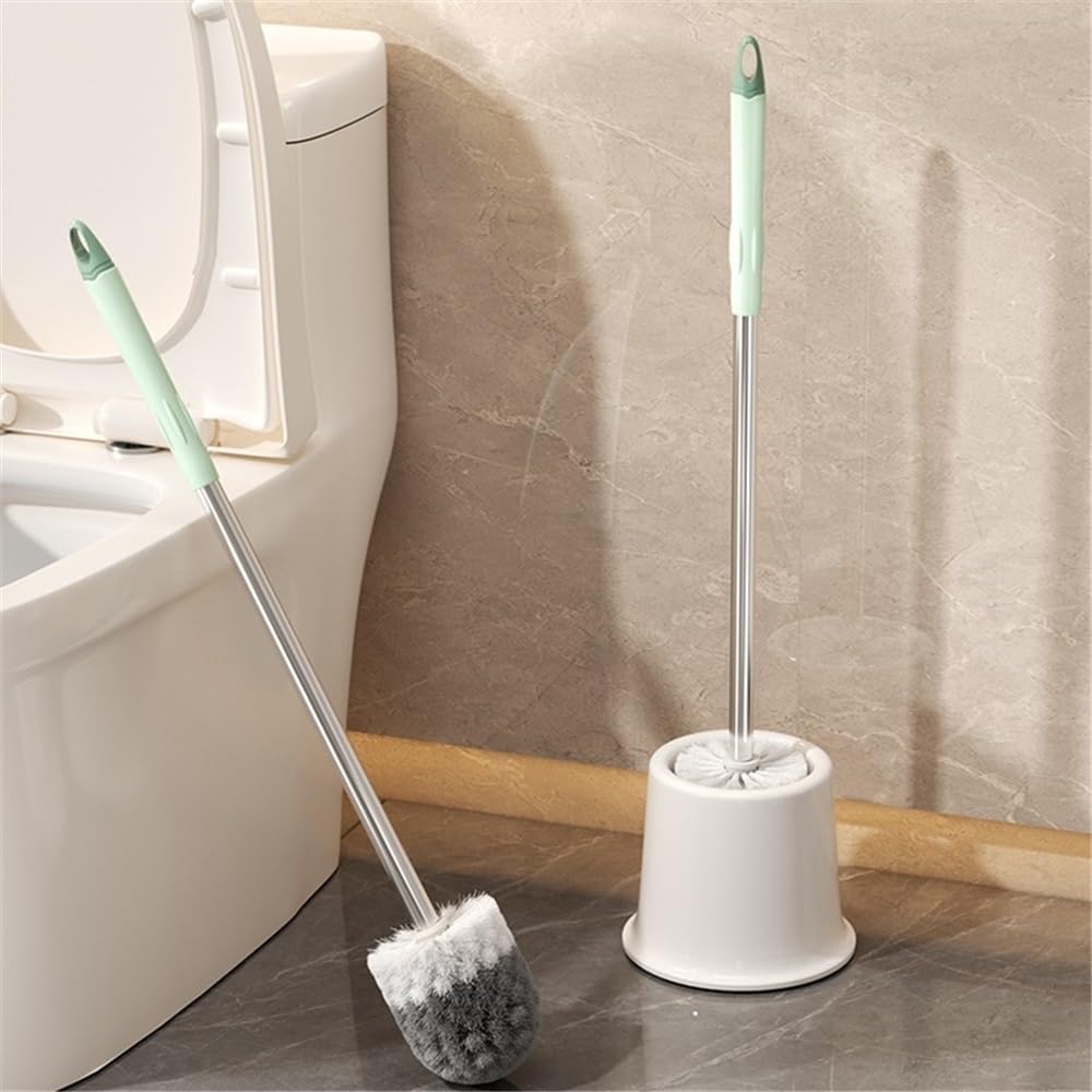 Toilet Brush Holder Toilet Brush Household Bathroom Cleaning Wall Mounted Holder Toilet Brushes(Gris)