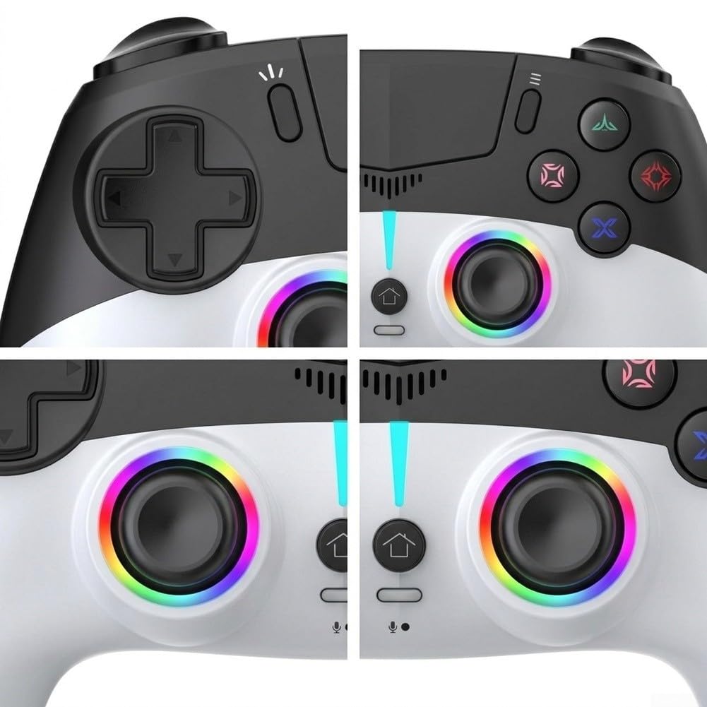 Pour manette de jeu PS5 avec lumières LED micro ABS