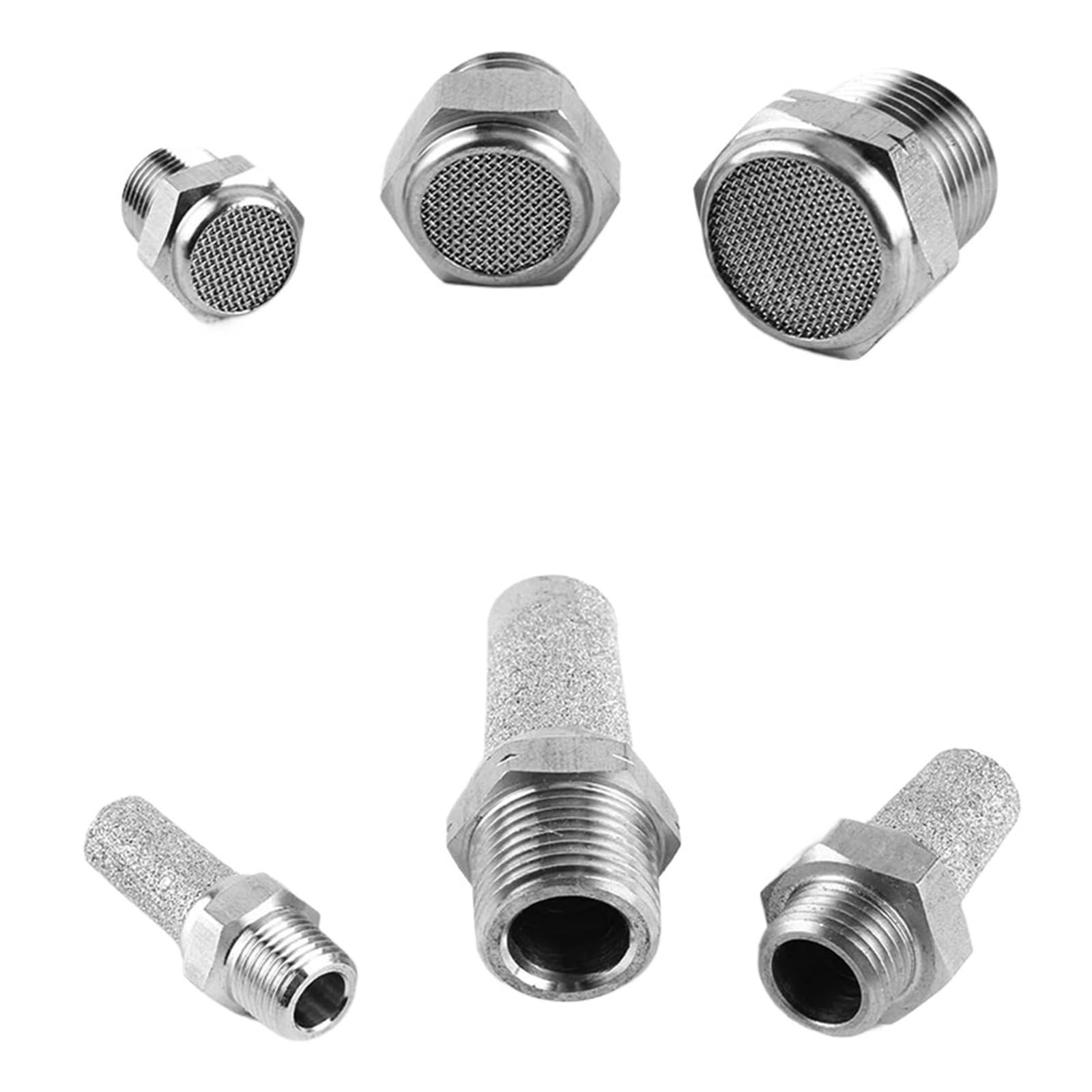Złącze pneumatyczne ze stali nierdzewnej 304 gwint tłumika 1/8 "1/4" 3/8 "1/2" akcesoria filtr szumów przepustnica(Pagoda type 01)