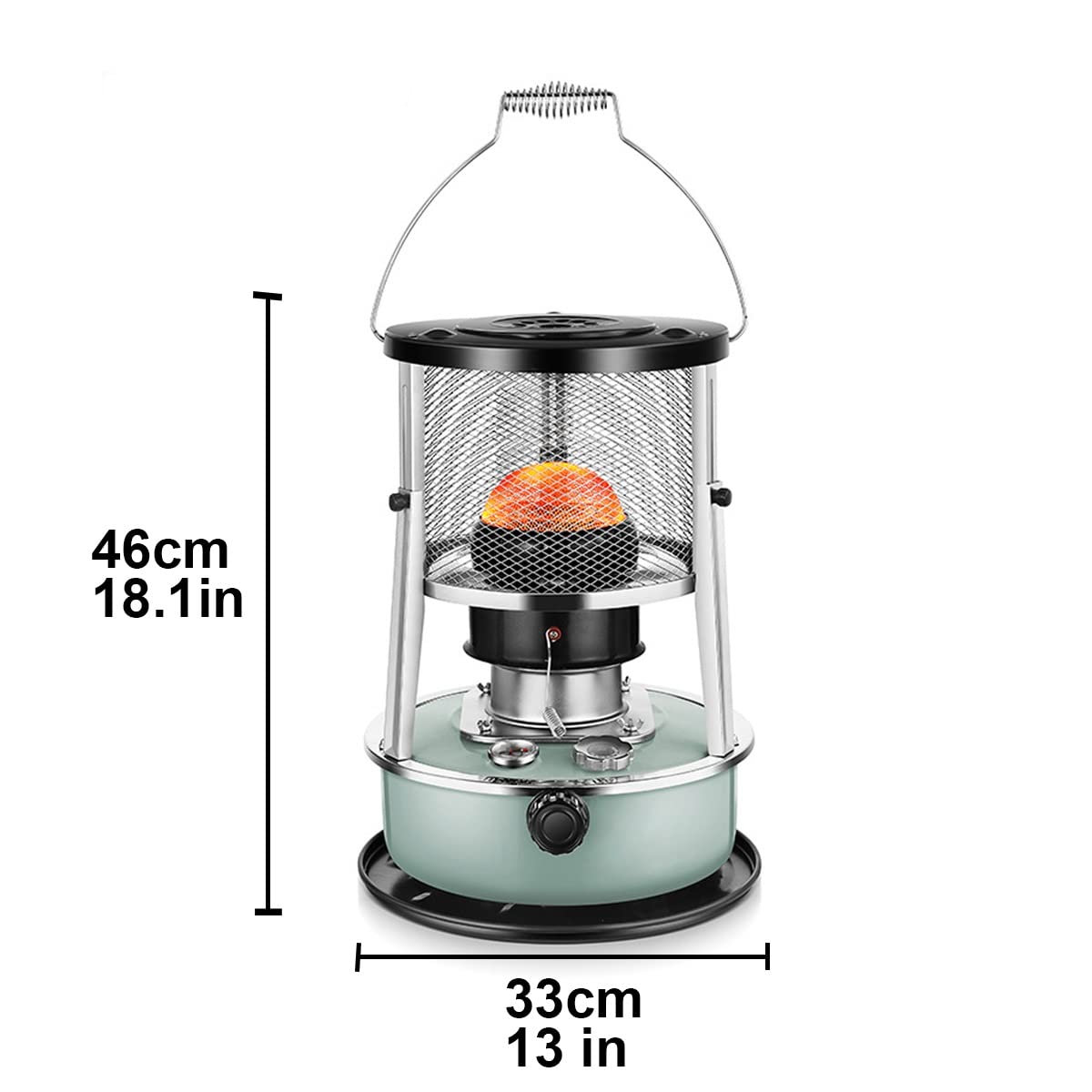 Portable Kerosene Stove Heater for Indoor Use?Red Kerosene Heaters with Stove Bag?Non Electric Heater, Stainless Steel Oil Heater? with Storage Bag and Accessories