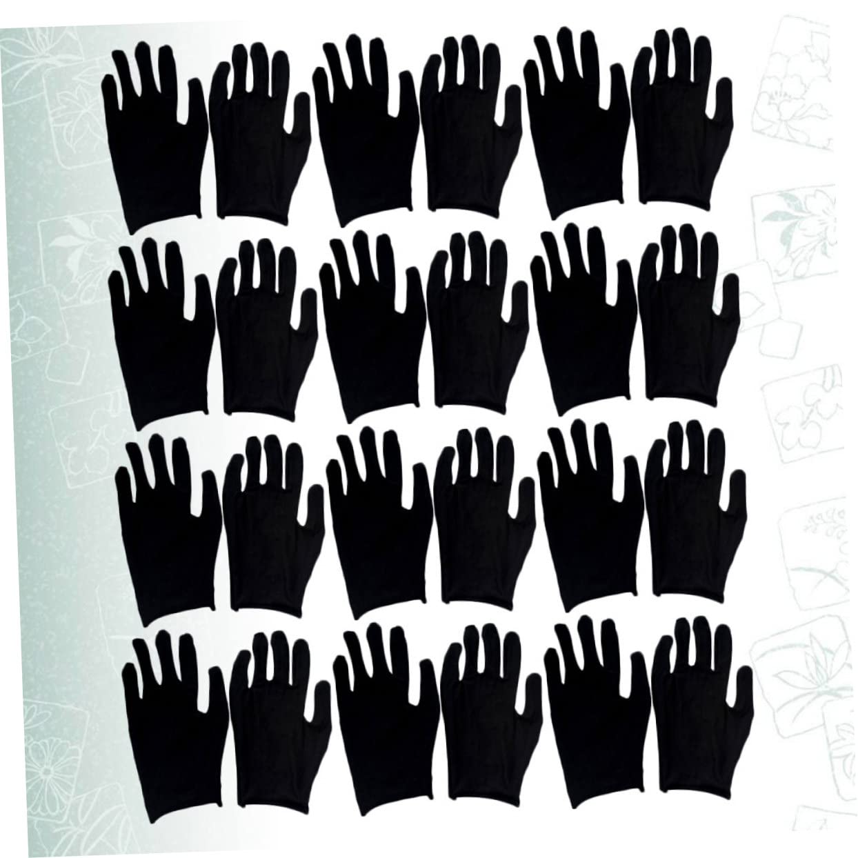 Ipetboom 12 Pares de Guantes Ideales para Jardinería y Uso Industrial Reutilizables y Transpirables Negro de Algodón Ligeros y Resistentes para Trabajo