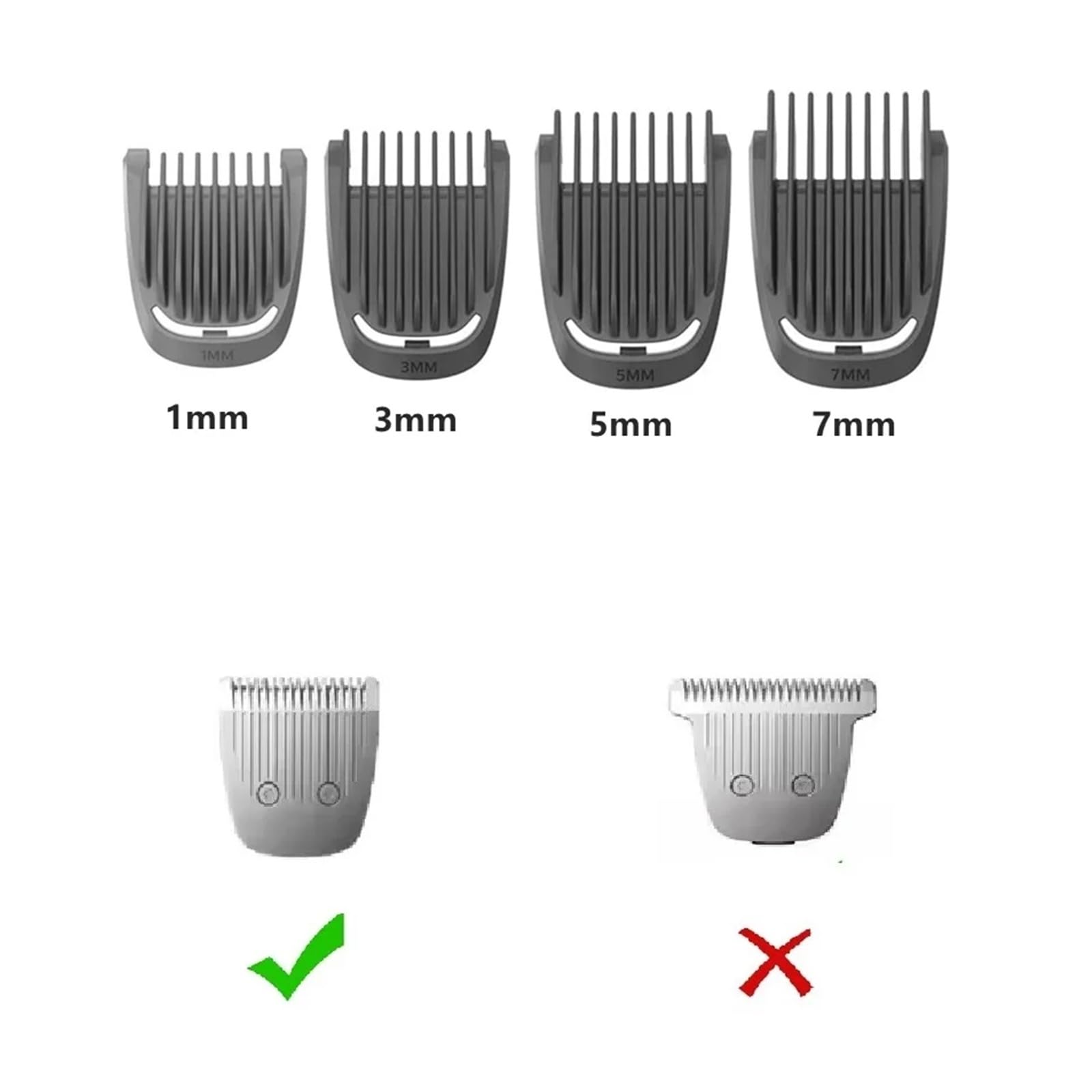 Peines Guía De Repuesto Compatibles Con Philips, Norelco Y Recortadoras Multigroom Series 9000/7000/5000/3000.(5 pcs set)