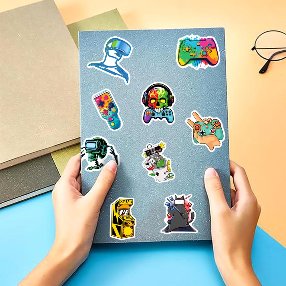 DIWSO 50 Pezzi di Adesivi Gamepad per Computer Portatile, Computer, Bottiglia d'acqua, Skateboard, Bicicletta, Computer, Graffiti, Adolescente, Ragazzo, Ragazza, Impermeabile