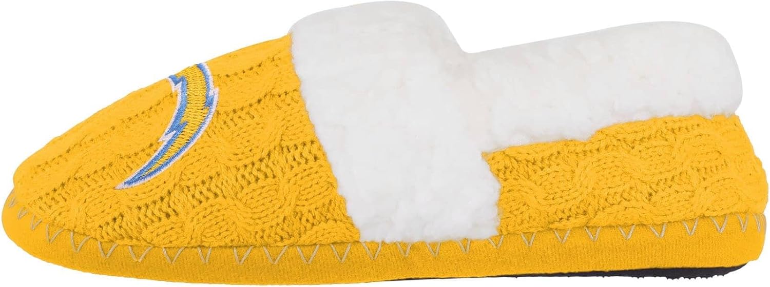 FOCO Womens NFL Team Color Moccasin Slippers - Image 3