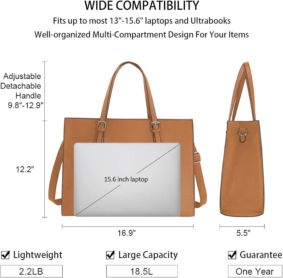 Zaino Donna In Pelle Nera – Tracolla, Borsa Per Laptop, Ufficio E Viaggio – Grande Capienza