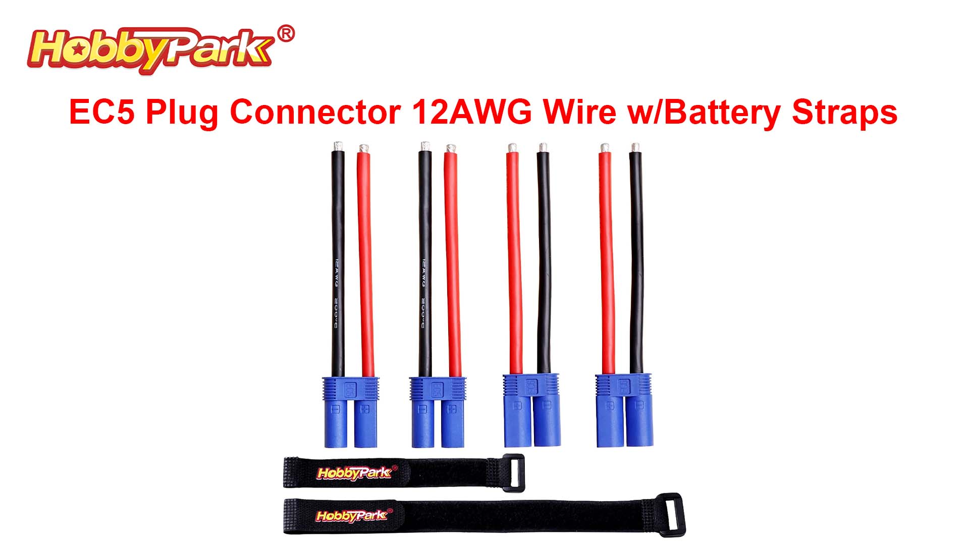 OliYin 2 Paires Connecteurs EC5 5.0mm Mâle/Femelle Avec Câble Silicone 12AWG 10cm – 88A Max, Pour Batterie Lipo RC