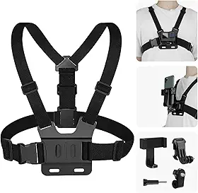 Suporte Peito Peitoral Celular Camera Ajustavel Gopro Video