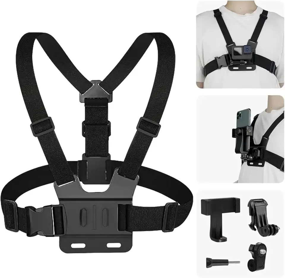 Suporte Peito Peitoral Celular Camera Ajustavel Gopro Video