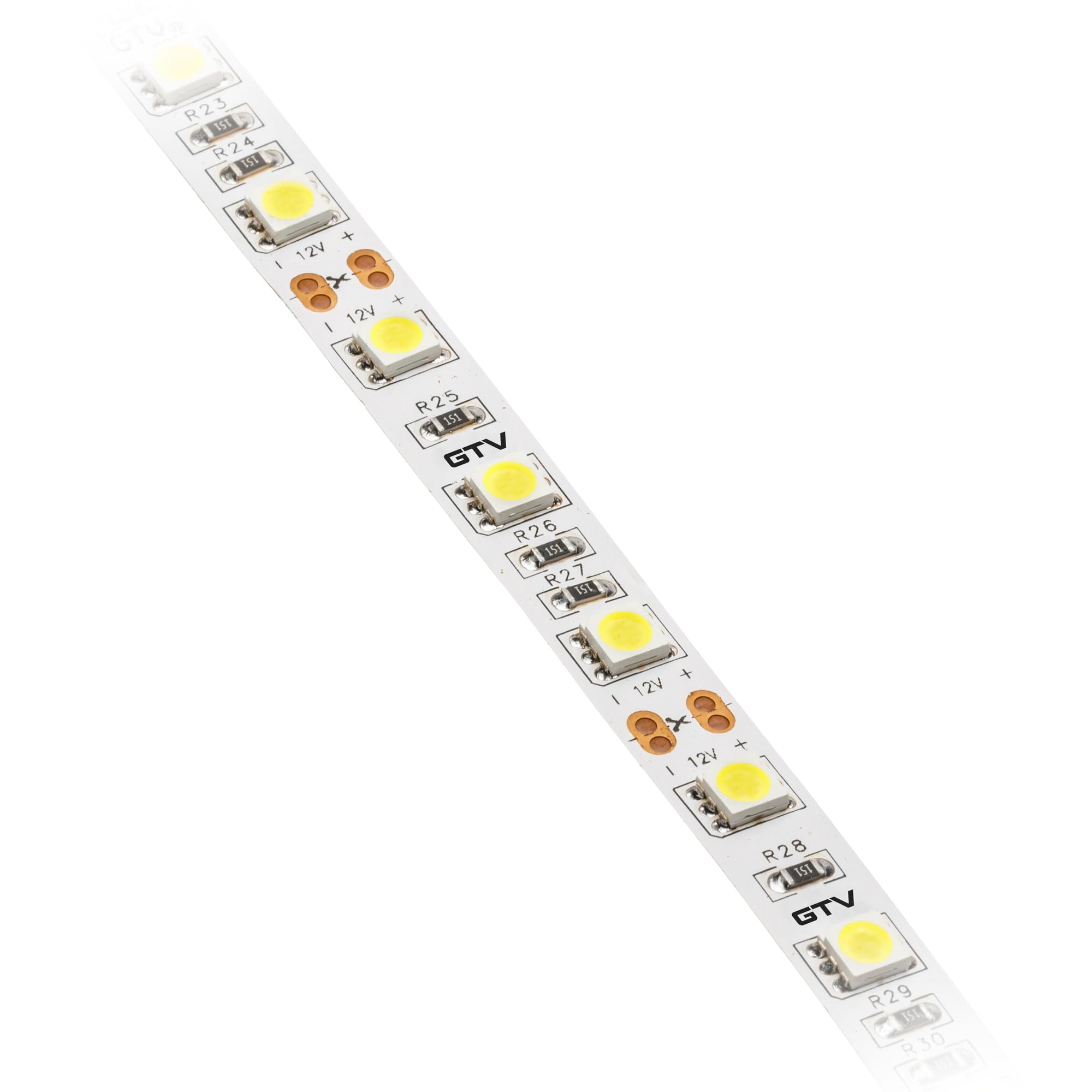 GTV LED Strip 5 m Roll, Flash 5050 Light Strip with 300 LEDs, Dimmable, Separable Every 5 cm, 12 V, 72 W (14.4 Wm), 10 mm Wide, Neutral White 4000 K for Furniture Decoration