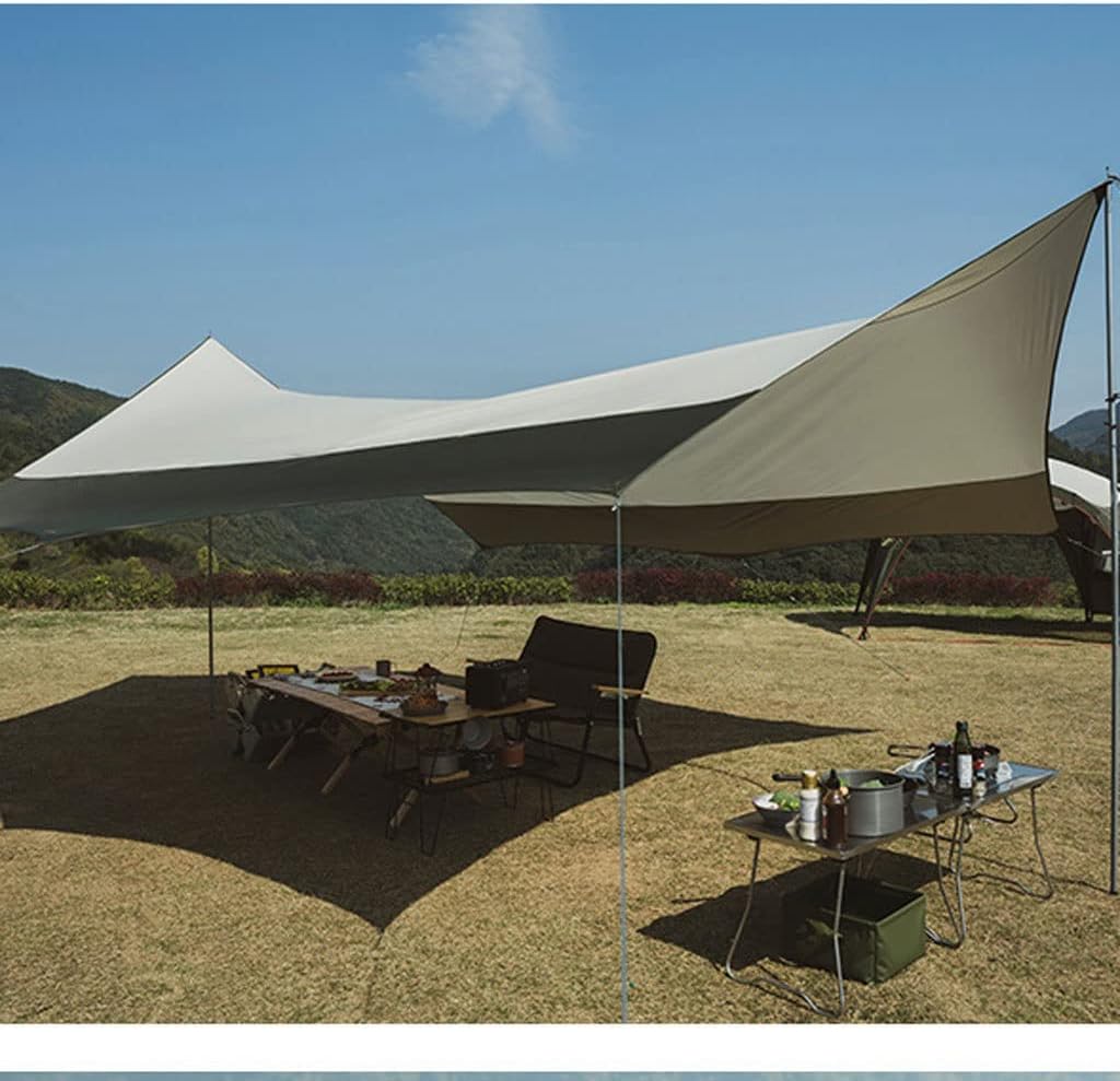 Tent Tarp Camping Tarp Sun Canopy Outdoor Waterproof Sun Shade Camping Picnic Portable Canopy Tent Tent Tarp (Color : B)