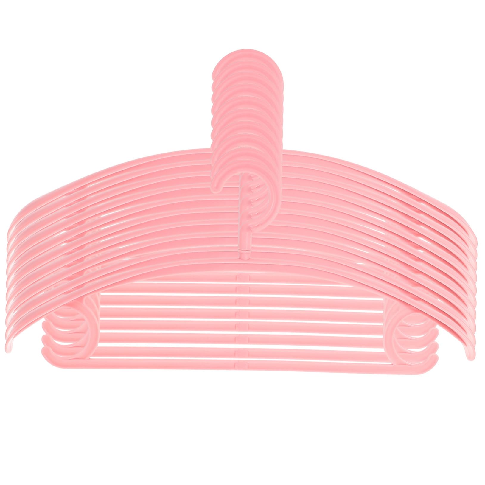 Cabilock 10Pcs Traceless Clothes Hanger Solid Plastic Non Slip Wide Shoulder Hangers Rotatable Design for Coats Shirts Dresses and for Closets